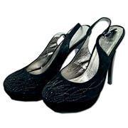 Туфли женские,  каблук 12 см,  замш,  закрытый носок