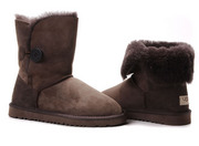 UGG Женские полусапожки-угги на пуговице 